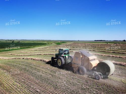 Aerial of Baling Hay 141328