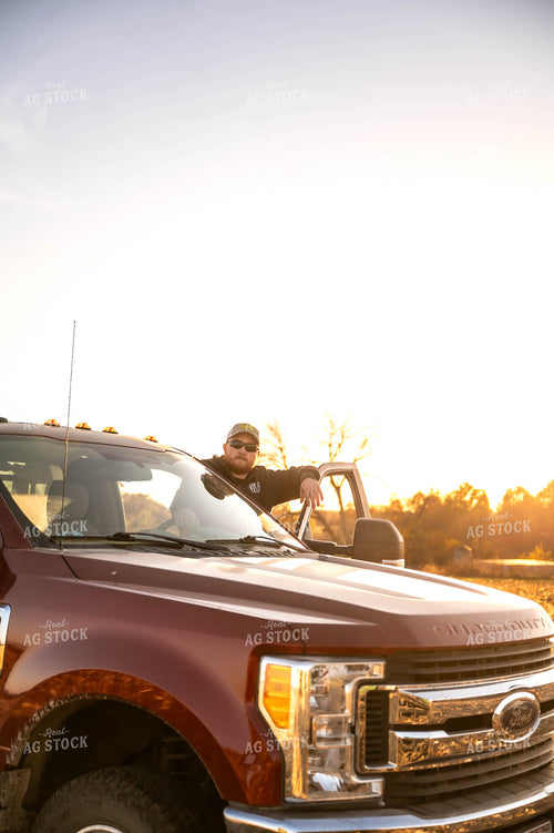 Farmer in Truck 115497