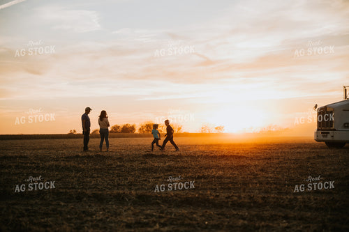 Farm Family in Soybean Field 7007