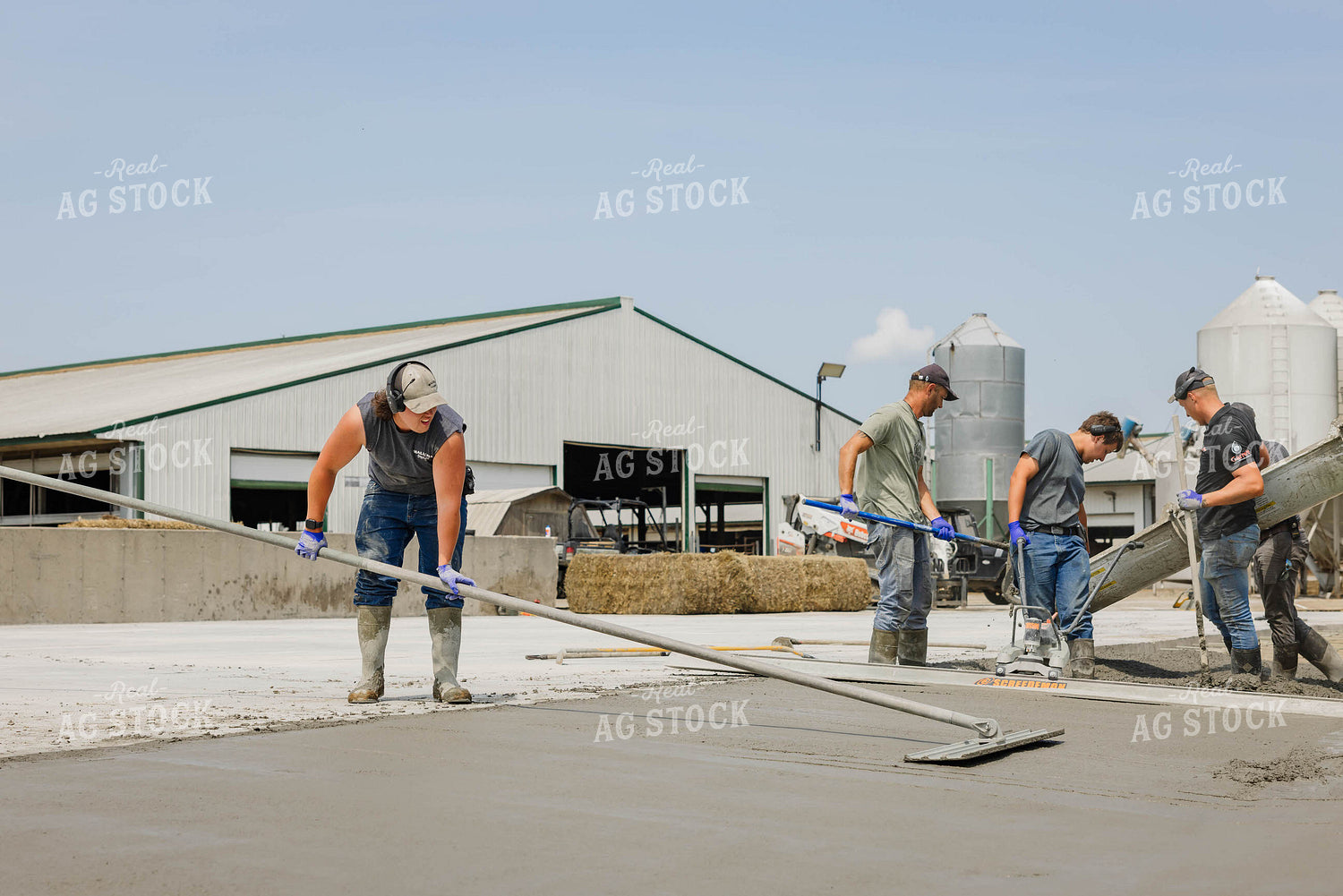 Pouring Cement at Dairy Farm 152670