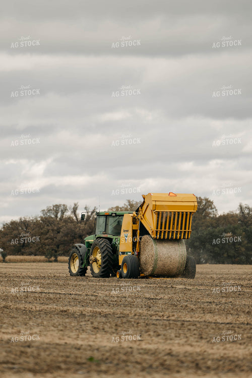 Baling Soybean Stubble 152892