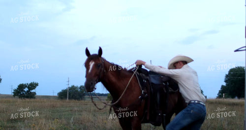 Rancher Saddling Horse 6524