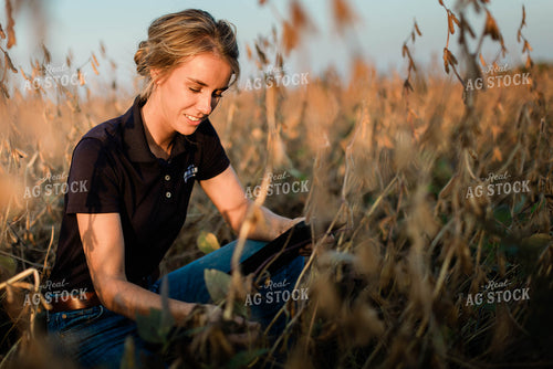 Female Agronomist on Tablet in Field 8333