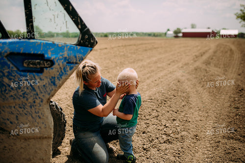 Farm Kid and Mom in Field 169093