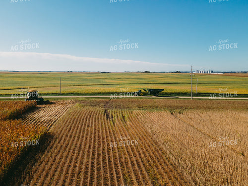 Aerial of Corn Harvest 4644