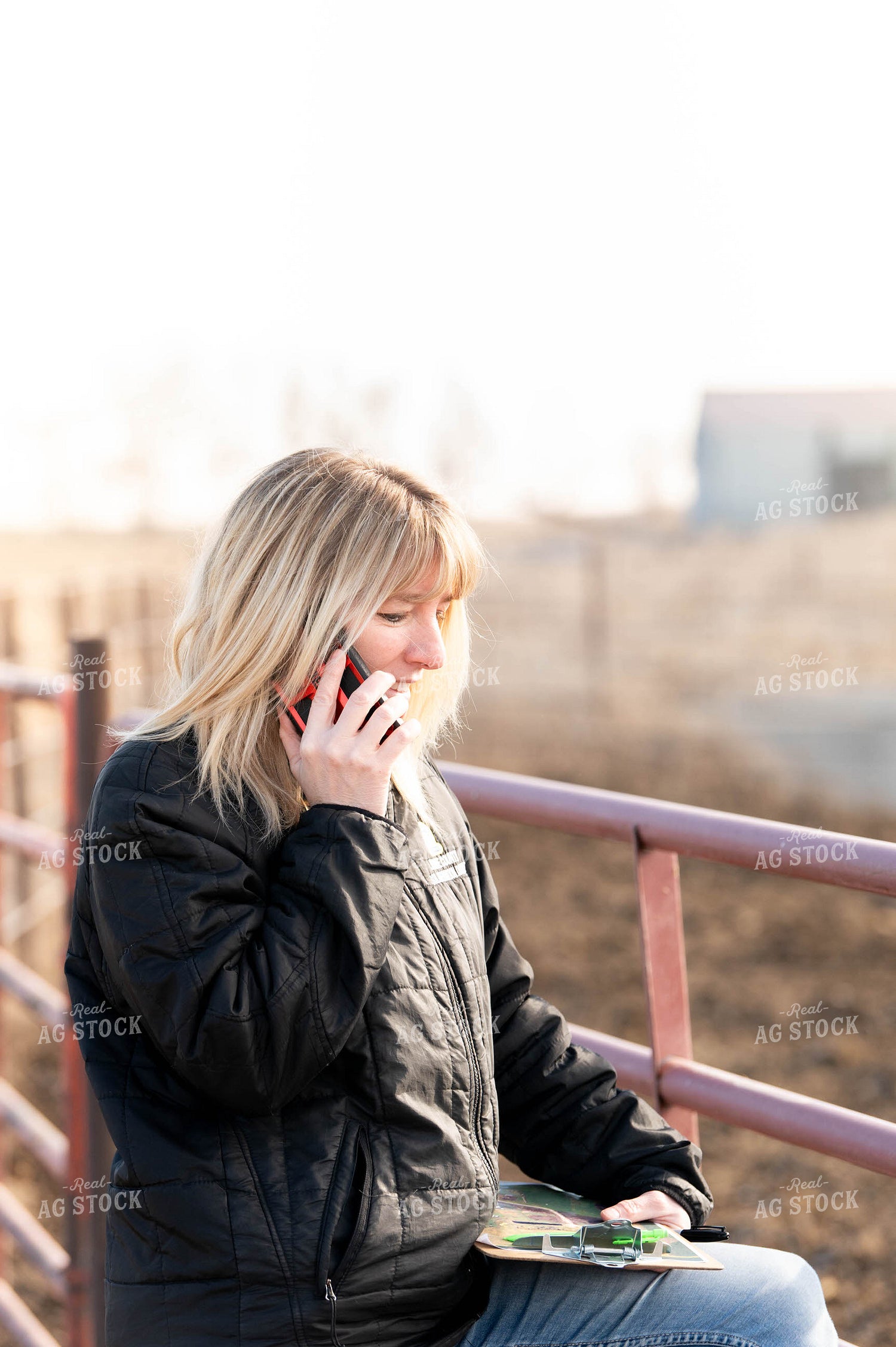Female Farmer Talking on Phone 185059