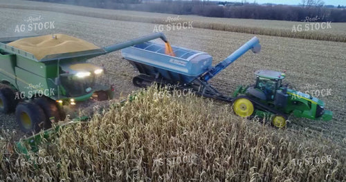 Aerial of Corn Harvest 250013