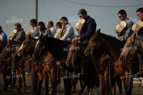 Ranchers Observing National Anthem 219052