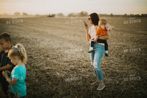 Farm Family in Soybean Field 6958