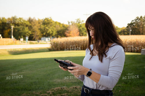 Female Farmer Flying Drone 268061