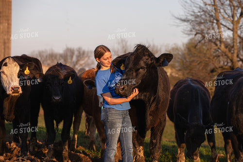 Farm Kid with Cattle 189021