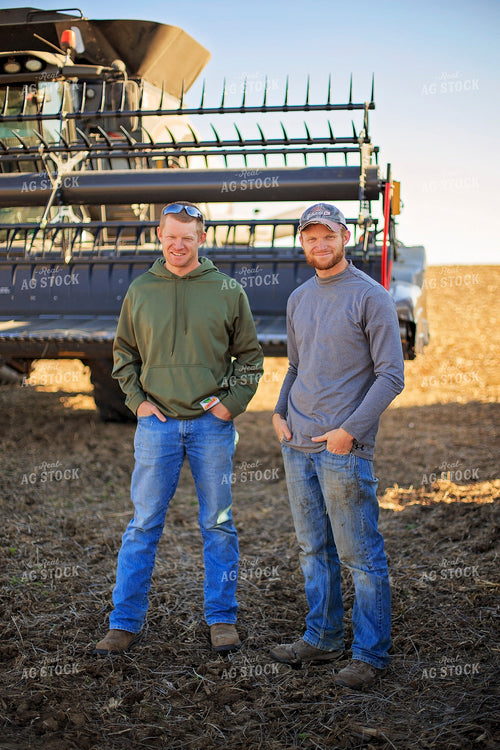 Farmers by Combine in Field 93238