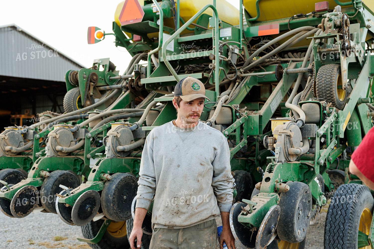Farmer Preparing the Planter 52786