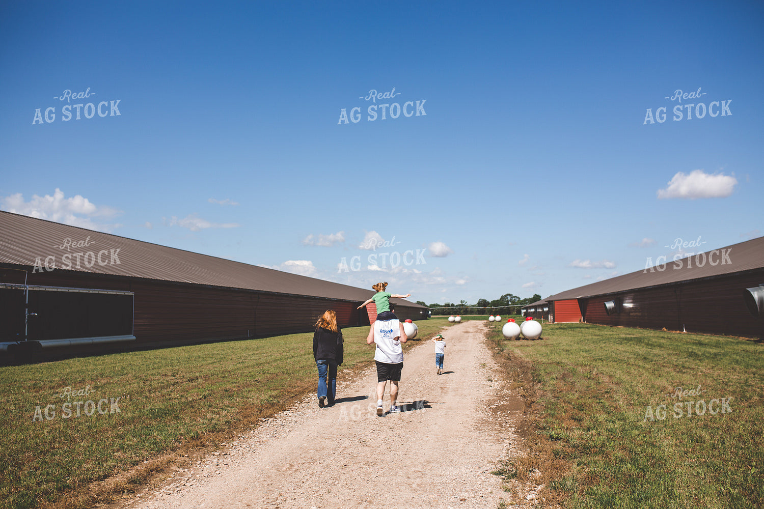 Farm Family Walking Together 169023