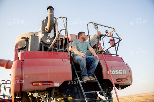 Farmer Fueling Up Combine 286037