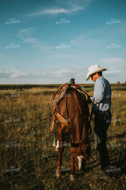 Male Farmer with Horse 6377