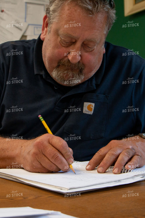 Farmer Working at Desk 157173