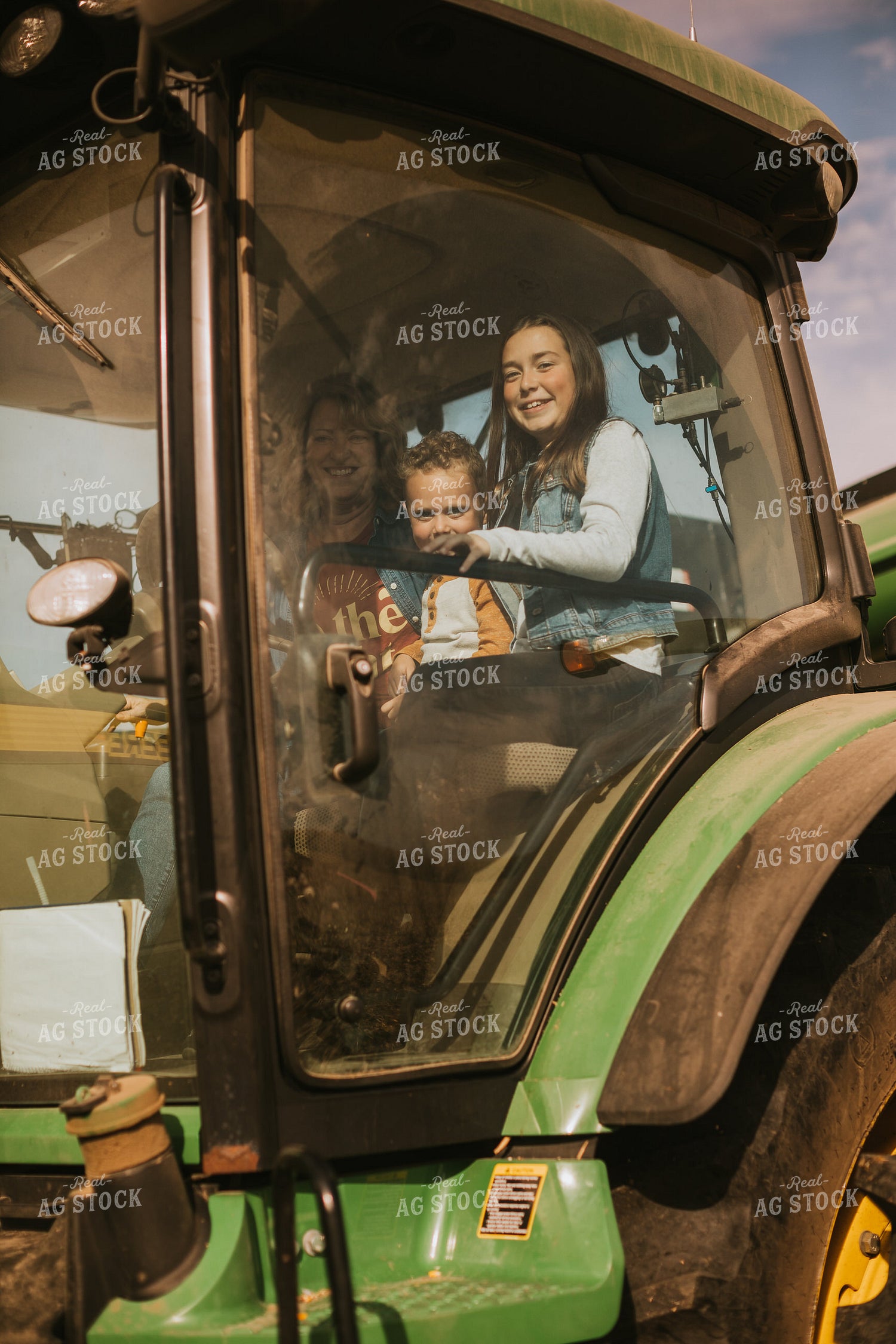 Farm Family in Tractor 6580