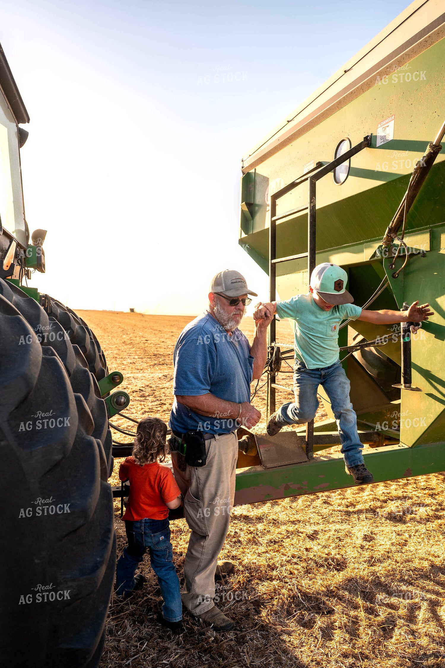 Farm Family at Soybean Harvest 115847