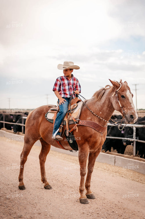 Ranch Kid on Horseback 218027