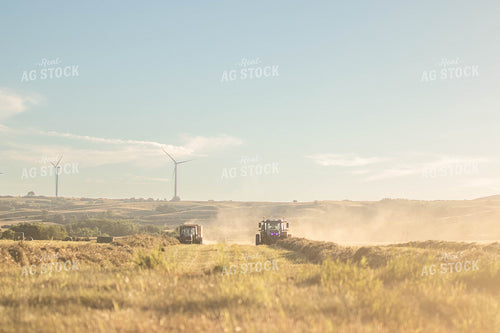 Tractors Baling Hay 72081