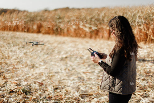 Female Appraiser Flying Drone 9438
