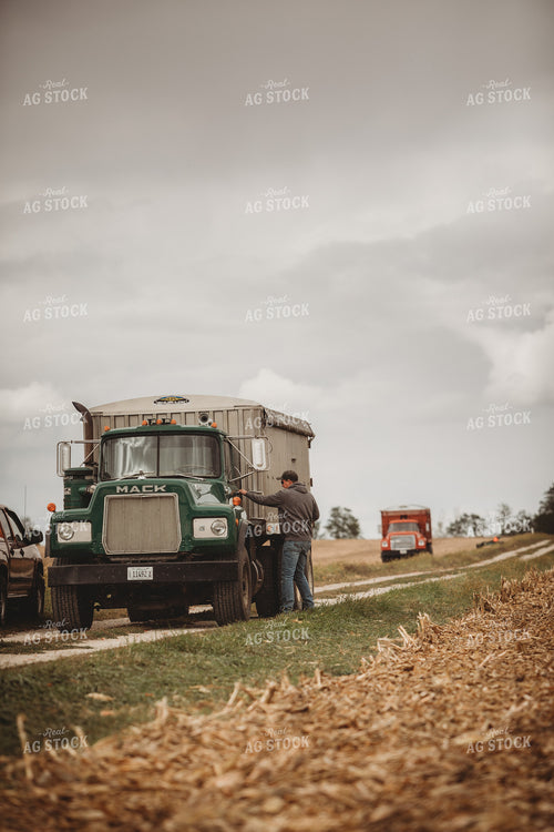 Young Farmer with Tandem Truck 3361