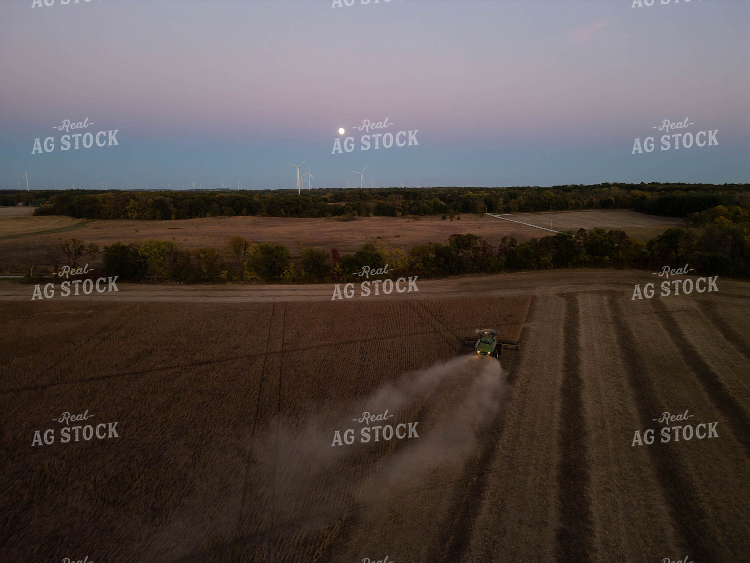 Aerial of Soybean Harvest 115458