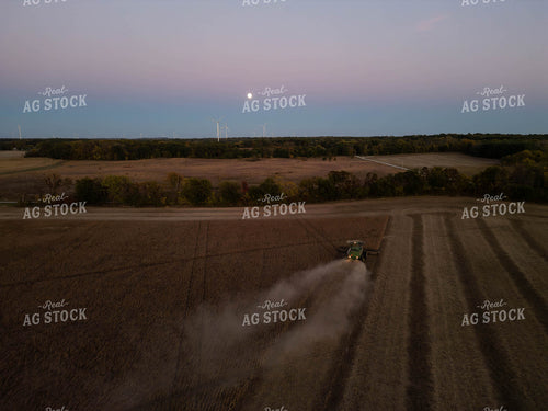 Aerial of Soybean Harvest 115458