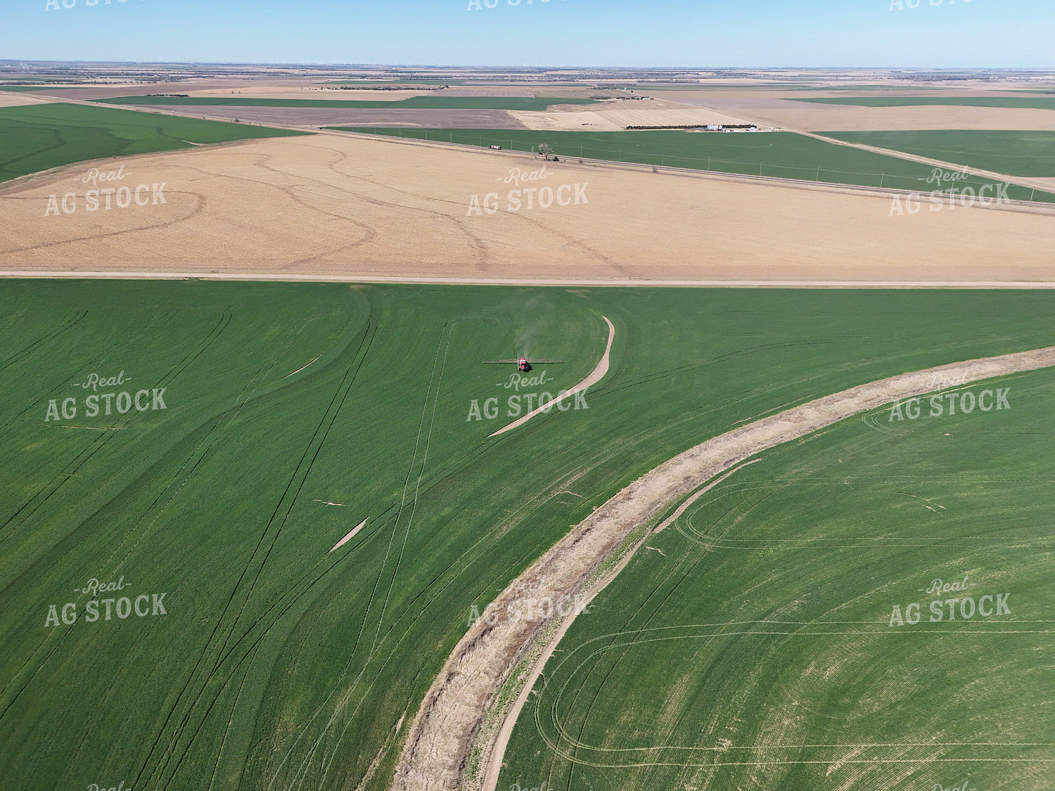 Aerial of Spraying Winter Wheat 239551
