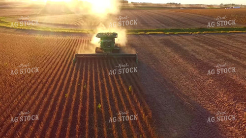 Aerial of Soybean Harvest 250026