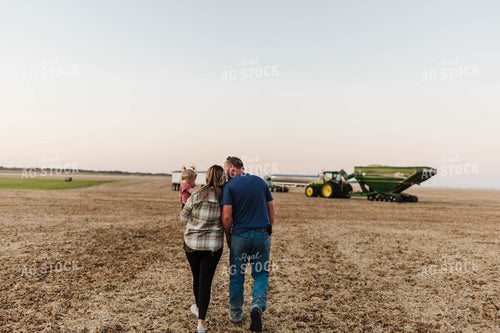 Farm Family in Soybean Field 115011