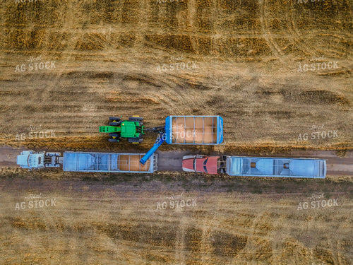 Overhead of Wheat Harvest 199003