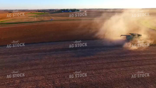 Aerial of Soybean Harvest 250022
