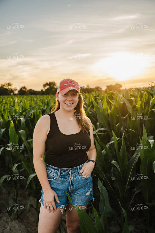 Female Farmer by Cornfield 115299