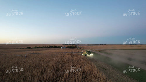 Aerial of Corn Harvest 65558