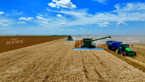 Aerial of Wheat Harvest 199070