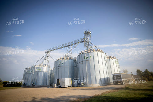 Grain Bins and Semi Truck 250054