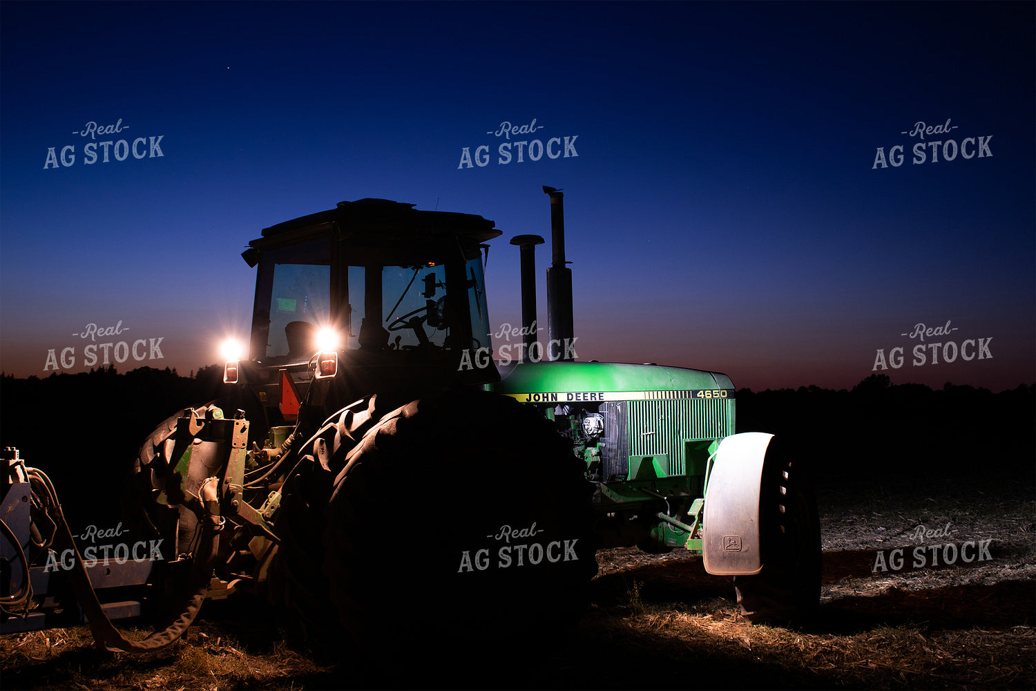 Tractor During Night Harvest 50019