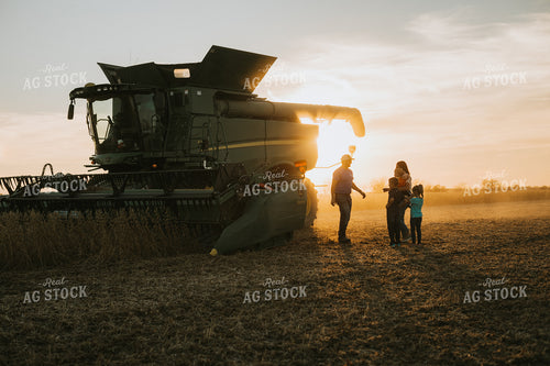 Farm Family in Soybean Field at Dusk 6966