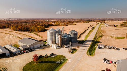 Rural Harvest Scene with On Farm Storage 9520