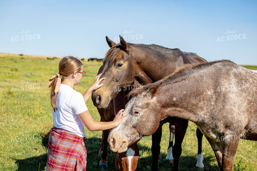Farm Kid with Horses 155283