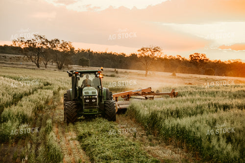 Mowing Pasture Grass Hay 64078