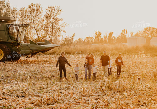 Farm Family Visit During Corn Harvest 185128