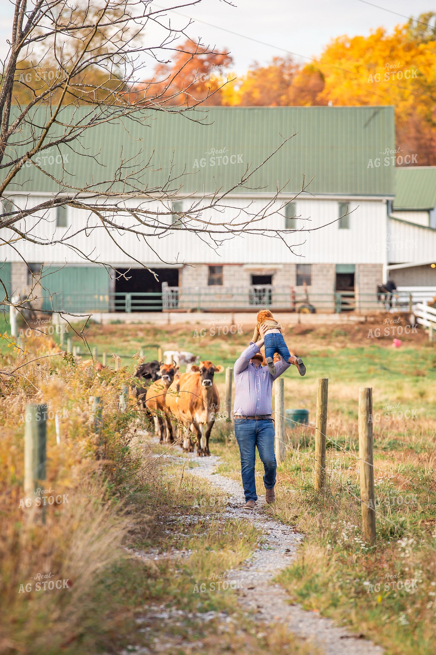 Farm Kid Running to Greet Farmer 270155