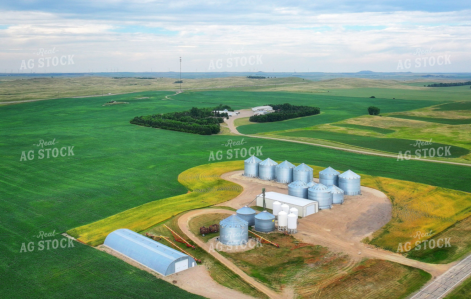 Aerial of Grain Storage Facility 141647