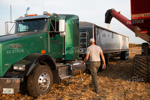 Farmer Walking to Semi 25468