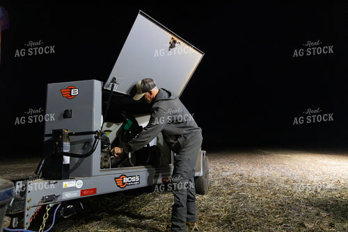 Farmer with Fuel Trailer 79836