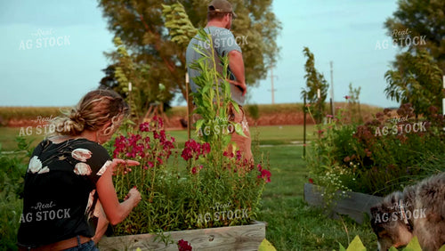 Farm Family in the Garden - 401