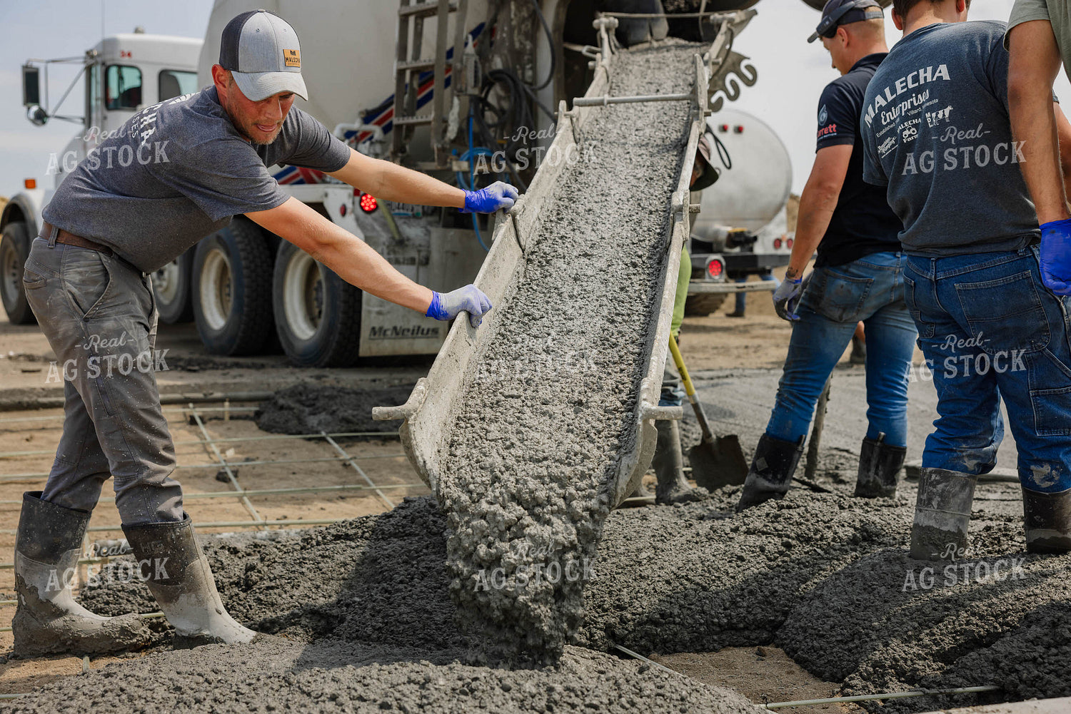 Pouring Cement at Dairy Farm 152669
